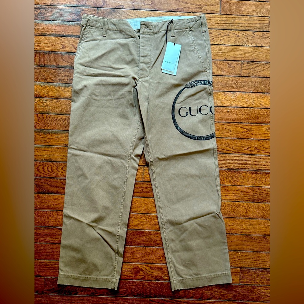 Gucci Men's 36x30 Embroidered Back Pants